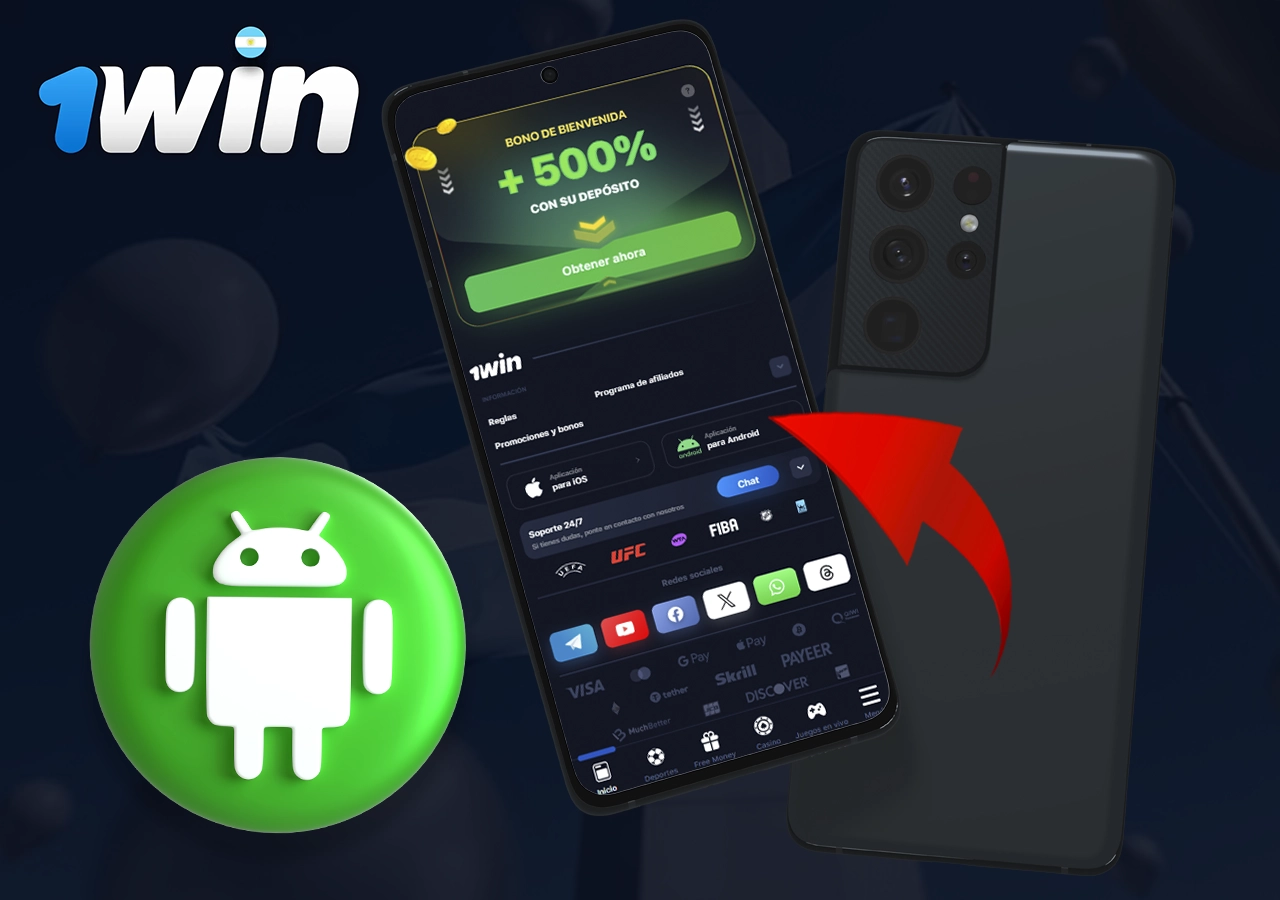 Cómo descargar la aplicación móvil 1Win en Android paso 4